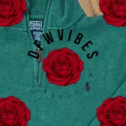 💚 Green Navy PONY Mens LARGE Ralph Lauren POLO Long Sleeve Quarter Zip Vintage Dress Sweater Shirt