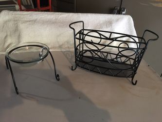 Misc bowl can be candle holder. Spoon knife, fork and napkin holder. Nice for outdoor use.