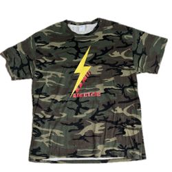 B.A.M!! Electric Lightning Bolt Graphic Camo T-Shirt XL