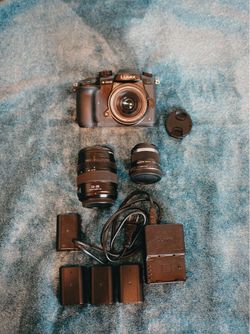 Panasonic Lumix GH5 with 20, 12-35, and 45