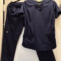 HH Works Navy Blue Scrub Top & Pants