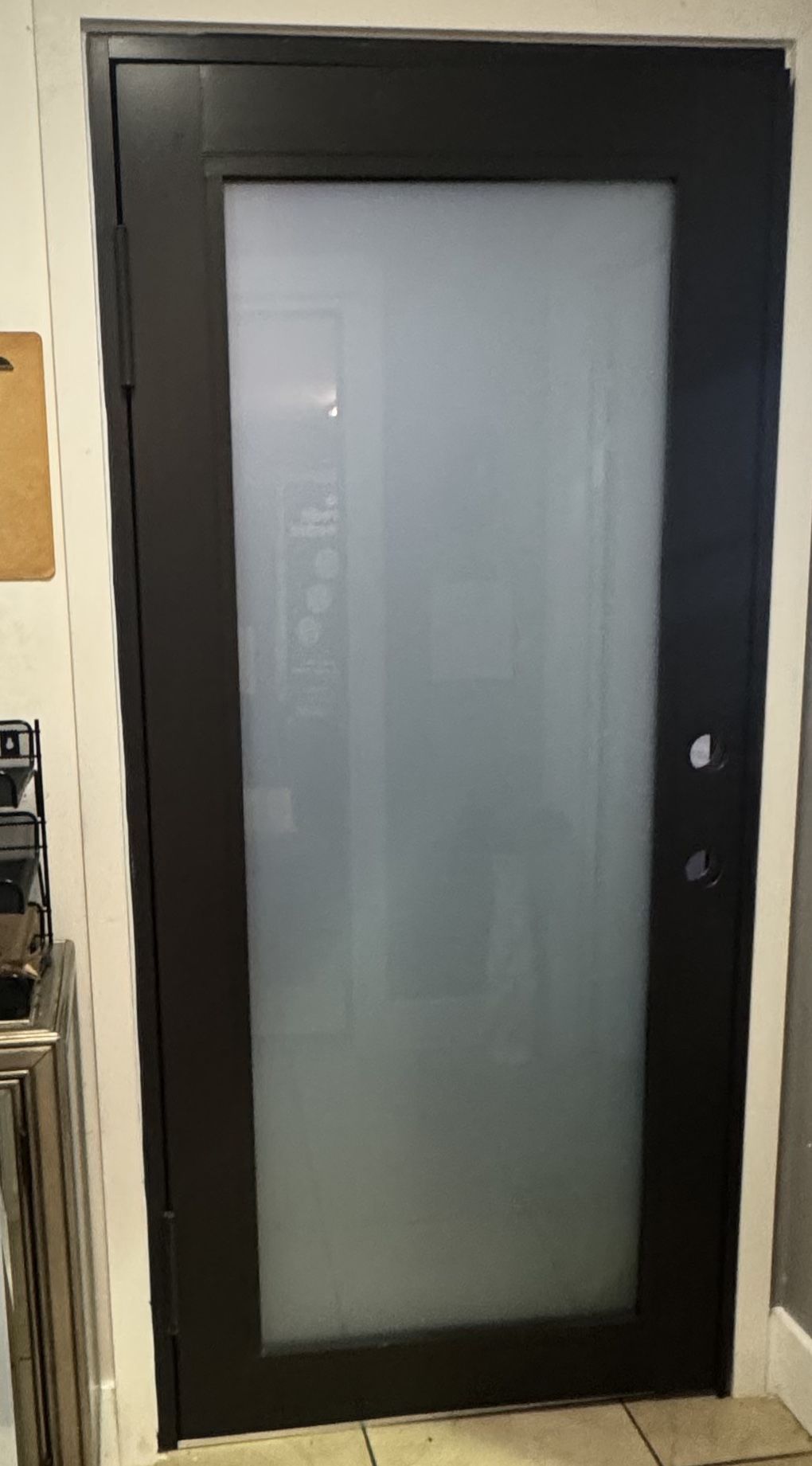 EXTERIOR impact Door FROSTED