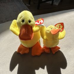 Quackers The Duck & Teenie Quackers Beanie Baby
