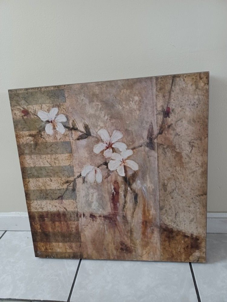NWOT Orchid Canvas Wall Decor
