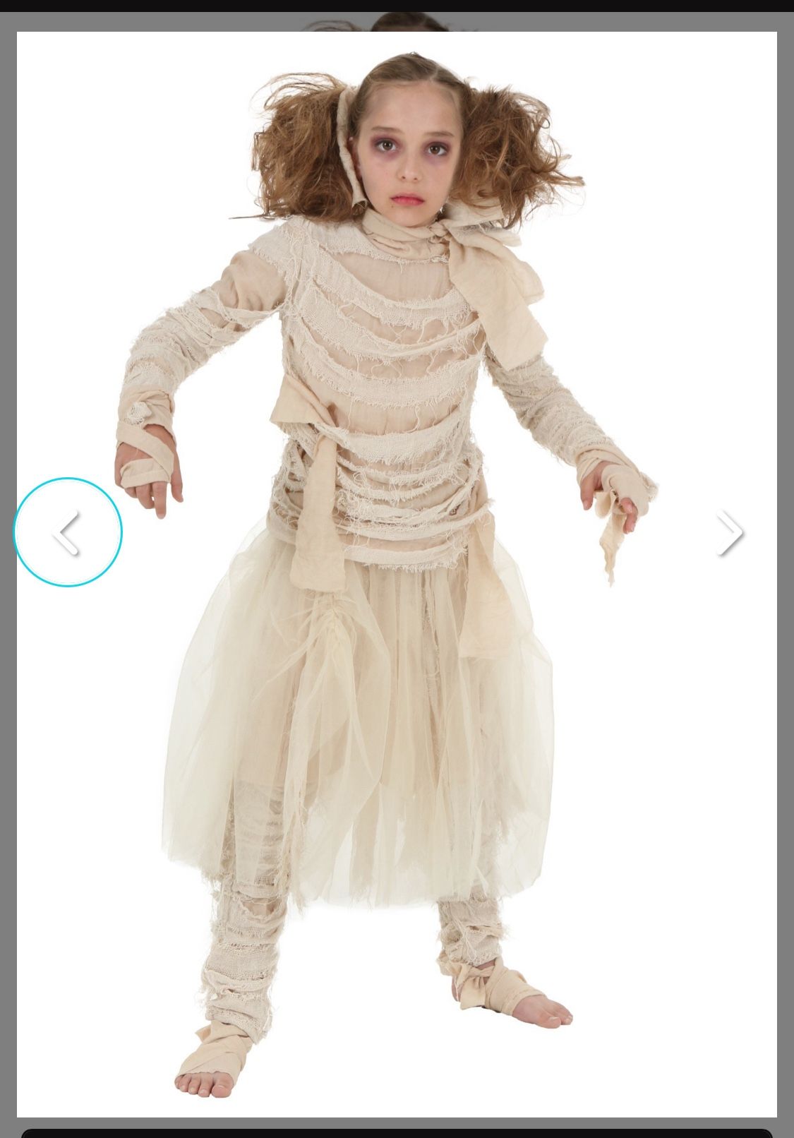 Halloween Kids Mummy Costume Size Medium