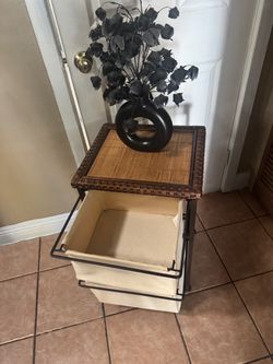 Wicker and  metal Dresser
