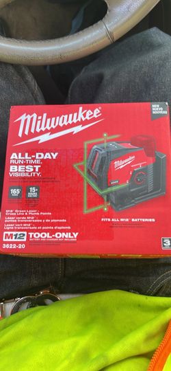 M12 Milwaukee Green laser & cross lines