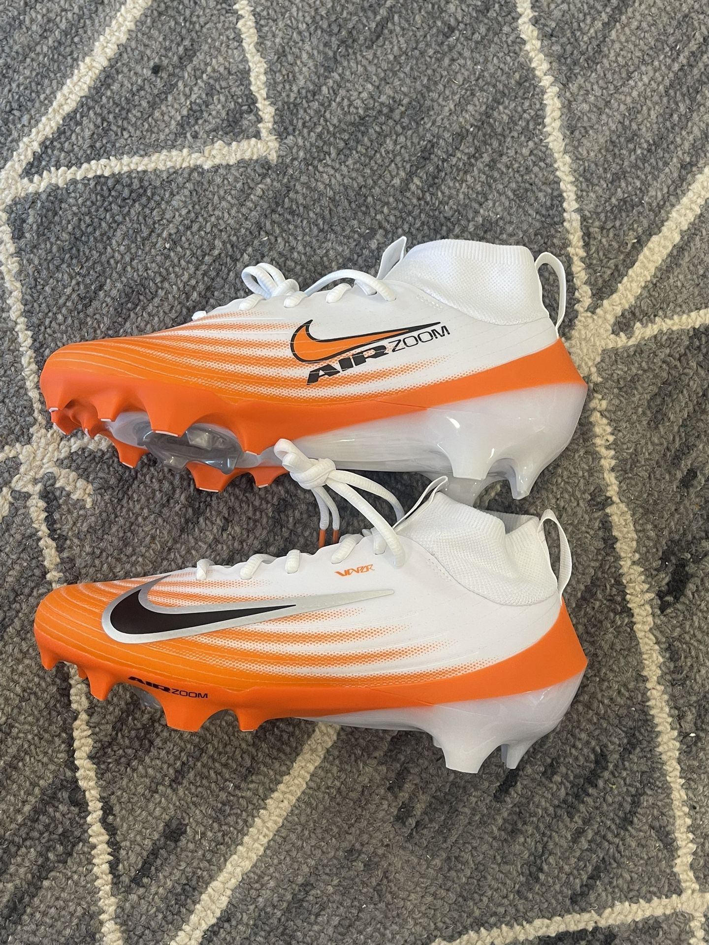 Men Nike Air Zoom Vapor Pro Orange White Football Cleats Size