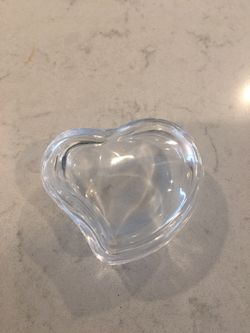 Tiffany’s Elsa Peretti Heart Shaped Glass Jewelry Box