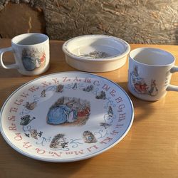 Wedgewood Beatrix Potter Peter Rabbit Plate, Bowl and Mug Set Great Britain