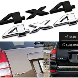 4x4 Badge Emblem Adhesive Back Shipping Available