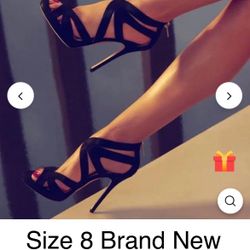 FSJ Shoes Strappy Stilettos – Size 8 – Brand New