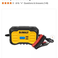 DEWALT Professional 10 Amp Battery Charger, Battery Maintainer, Battery Trickle Charger