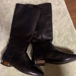 Soft Black Leather Size 8 Boots Price Reduced