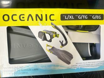 Oceanic Snorkeling Set L/XL with Fins, Mask & Snorkel