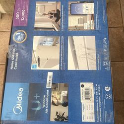 12,000 BTU U+ Smart Inverter Window AC Cools up to 550 sq. ft. w/ Remote, Sleep Mode, Timer, Wi-Fi, Energy Star in White