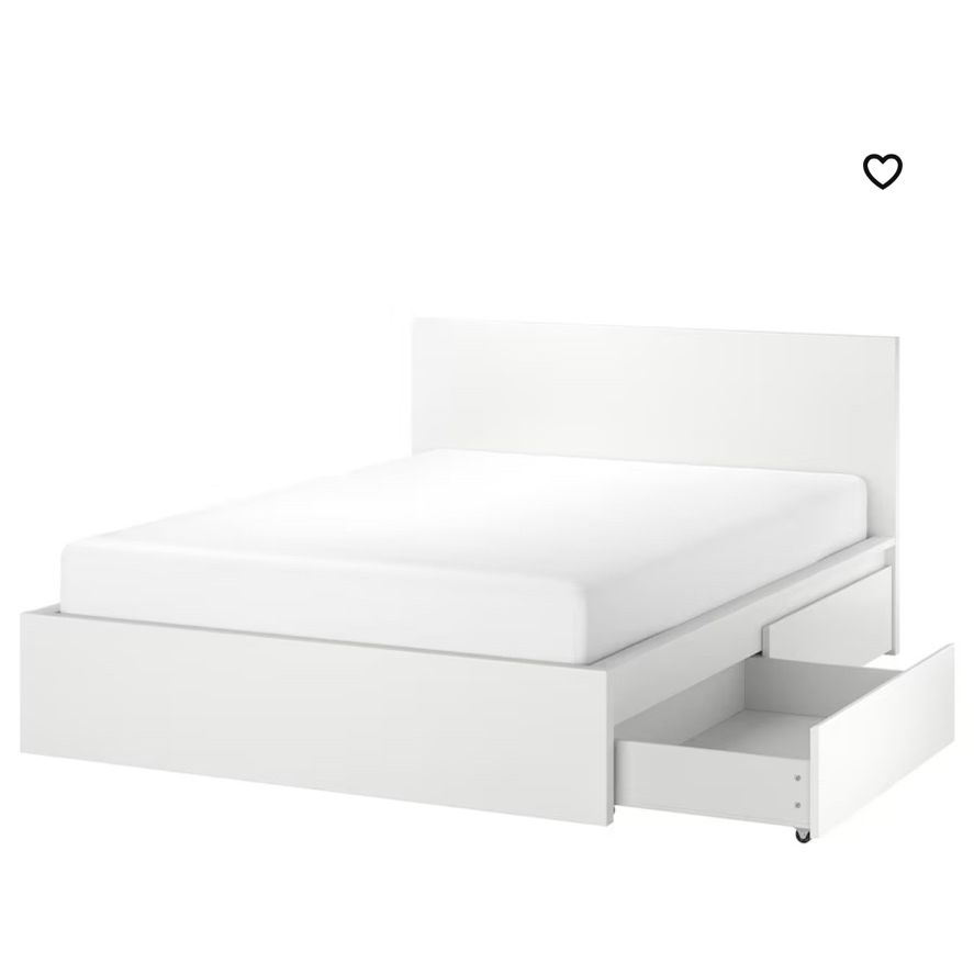 ikea ‘MALM’ Full Bed Frame With Storage 