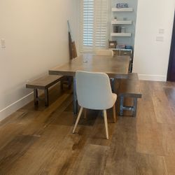 Dining Room Table + Benches 