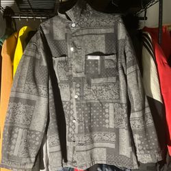 MENS PAISLEY DENIM LONG SLEVE