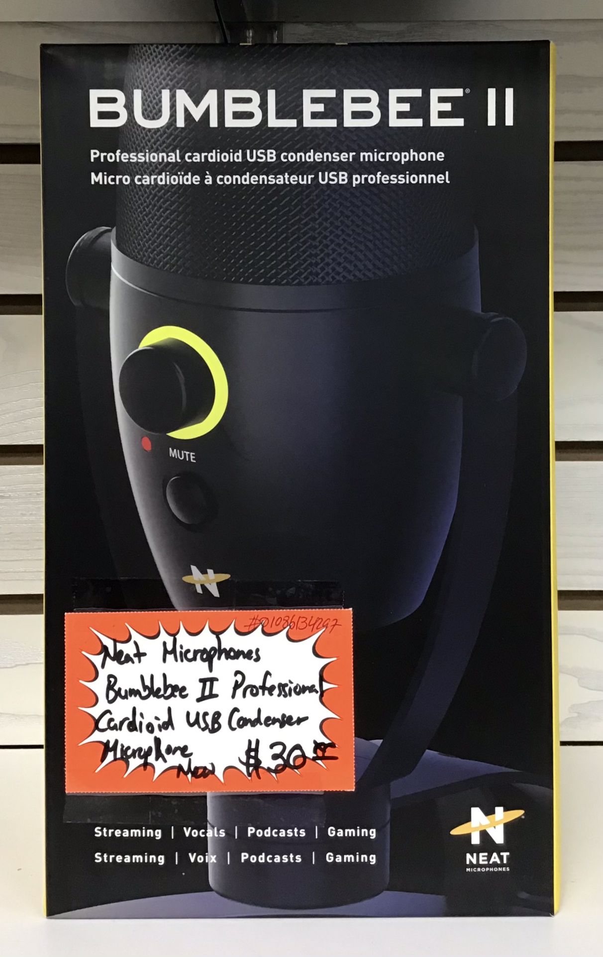 Neat Microphones Bumblebee II Professional Cardioid USB Condenser Microphone New