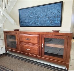WOOD ENTERTAINMENT CENTER TV STAND DELIVERY AVAILABLE
