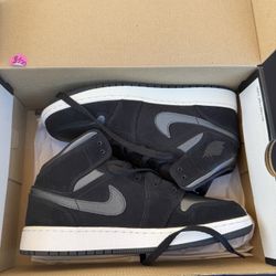 Kids Jordan Mids Satin Grey Black