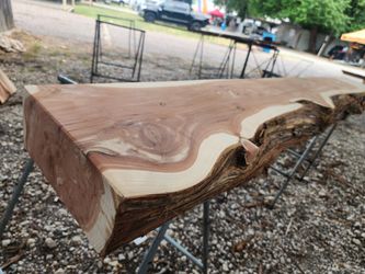 Cedar Fireplace Mantle 6ft 7" Long by 4" Thick