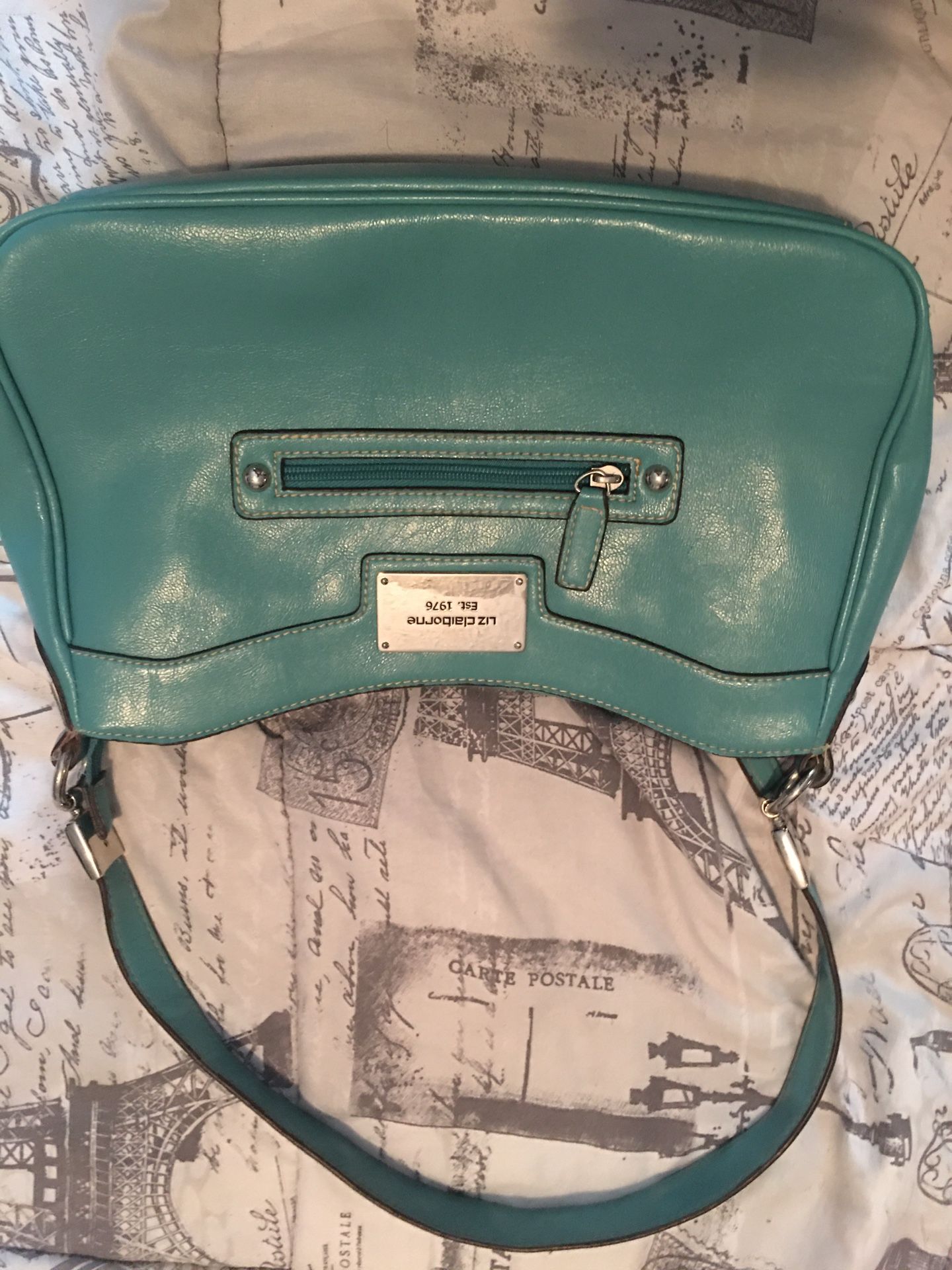 Beautiful Blue Aqua Liz Claiborne Purse