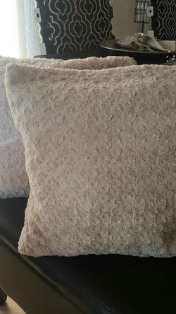 2 off white pillows