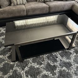 Glass Coffee Table With 2 Matching End Tables 