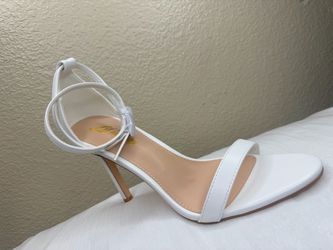 White Strappy Heeled Sandals