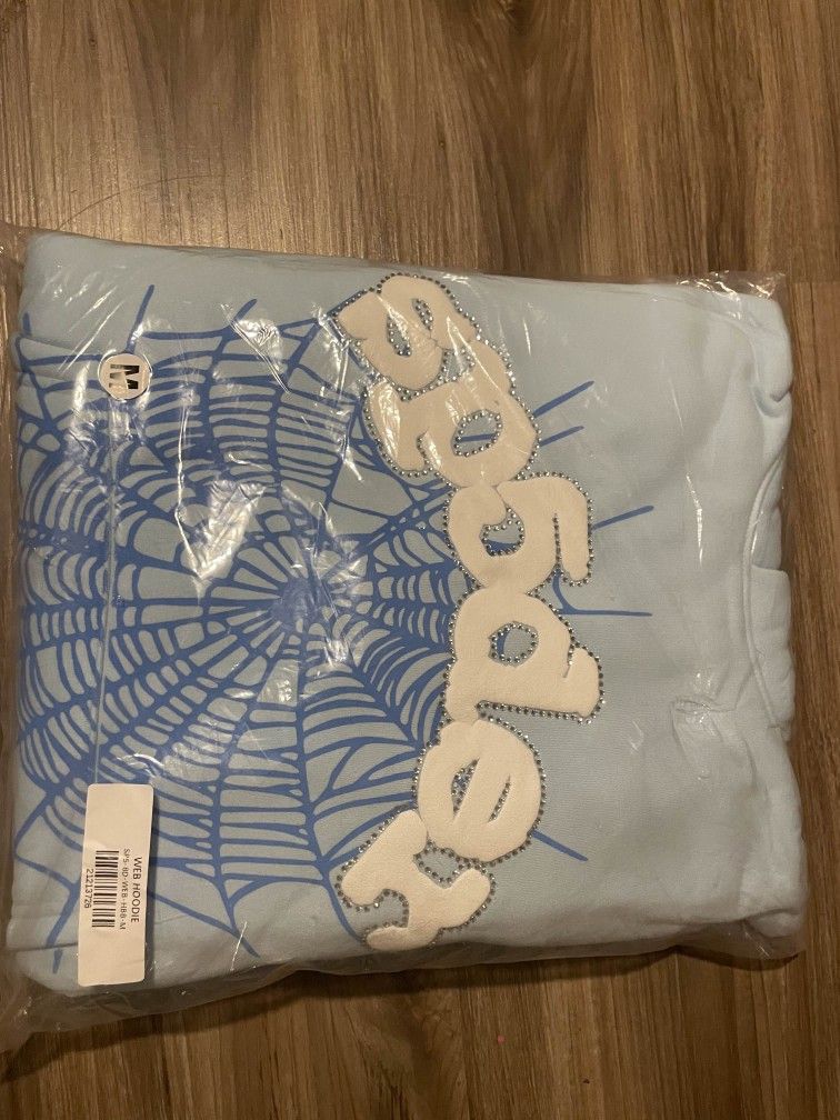 Sp5der Hoodie sky blue