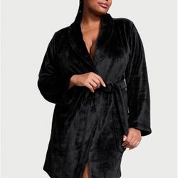 Victoria's Secret short cozy robe black size M/L