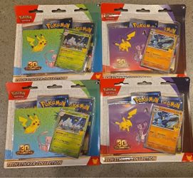 Pokémon 30th Celebration Tech Sticker Collection x4