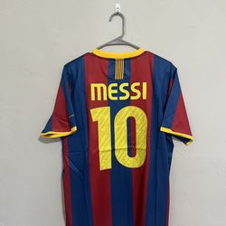 FC Barcelona 2010-11 Home Messi Jersey Large (slim Fit)