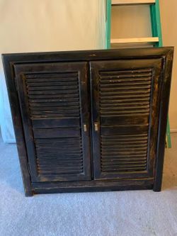 Moving sale Wood cabinet with shelves