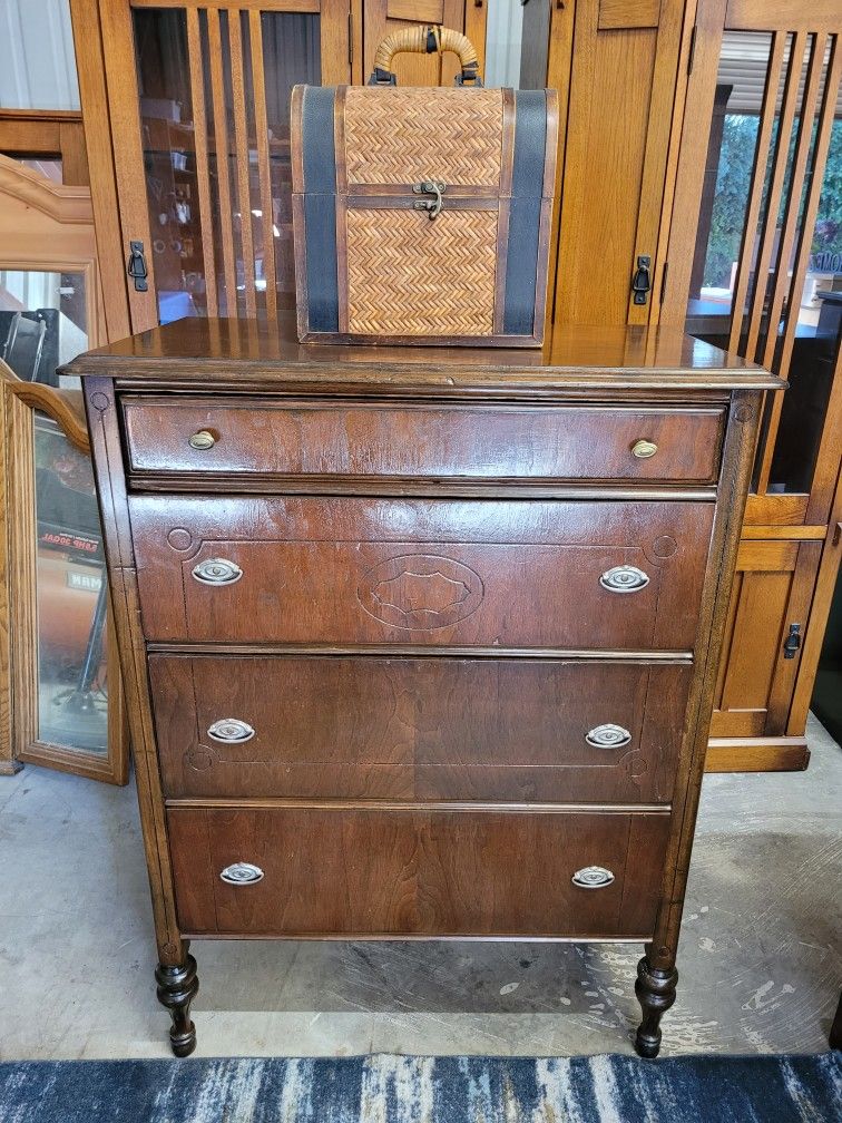 ANTIQUE TALL DRESSER