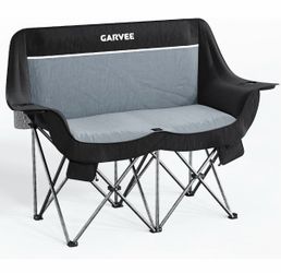 Padded Double Camping Chair, Heavy Duty Camping Loveseat, 660LBS