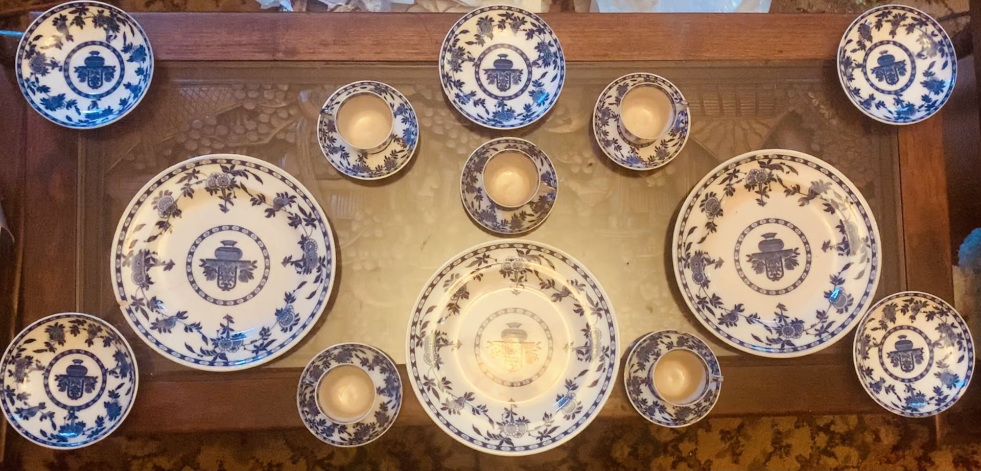 Minton Delft Pottery Set From 1800s
