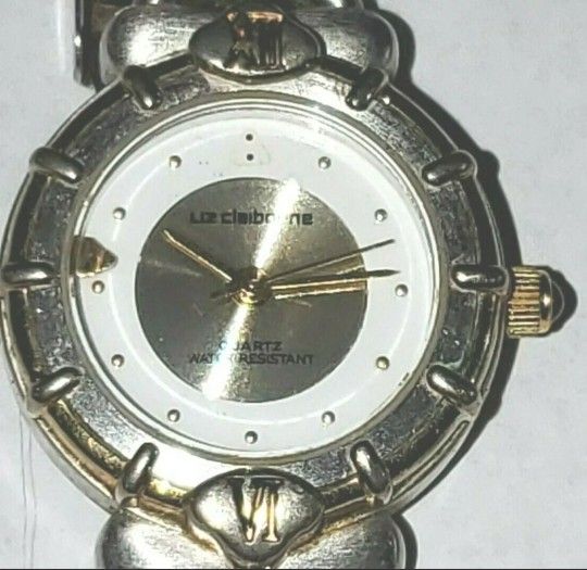 Woman's Liz Claiborne Quart Wrist Watch, Gold & Silver Color WA4603 & SR626SW