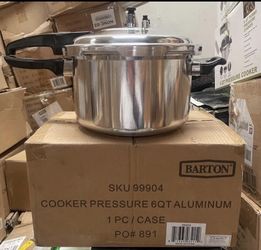 Barton 6Qt Pressure Canner With Release Valve Aluminum Canning Cooker Pot Stove Top