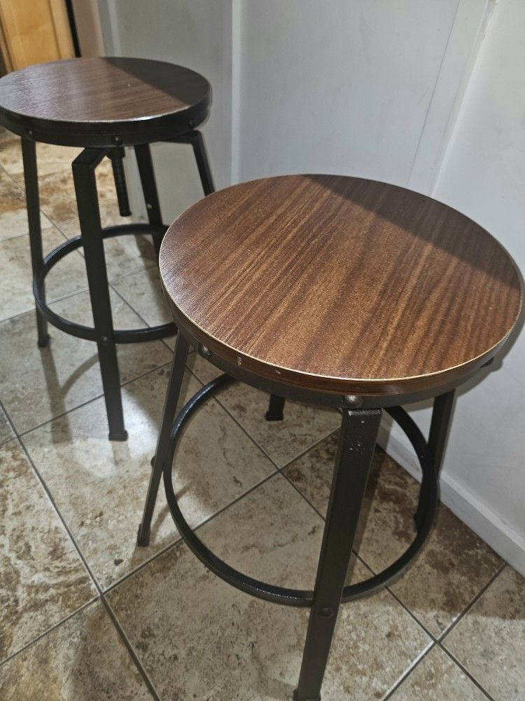 Adjustable Height Farmhouse/industrial  Bar Stool