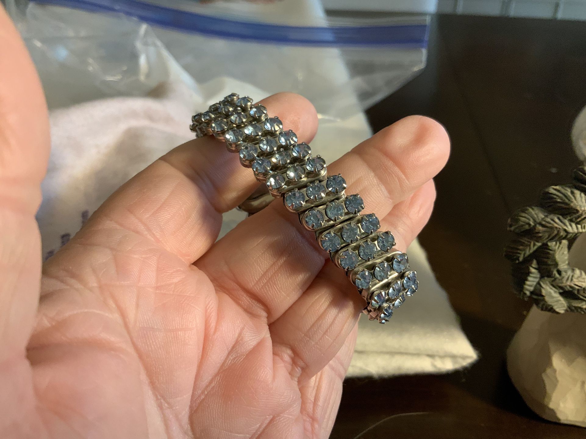 Blue Rhinestone Bracelet 