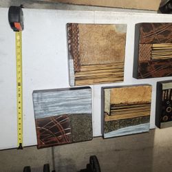 Beautiful Wall Art (5 Porcelain Painted Squares)