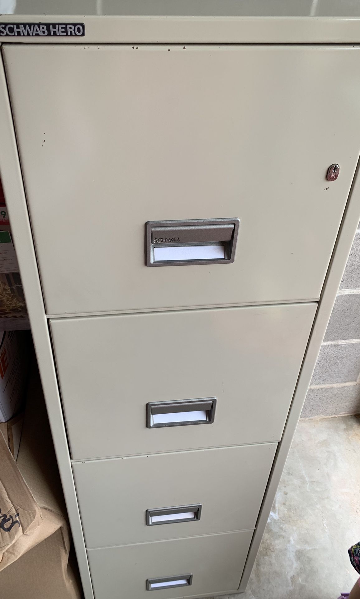 Schwab Hero fire proof 5 drawer file cabinet