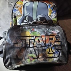 Star Wars character graphic backpack