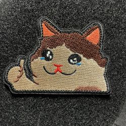 Sad Thumps Up Meme Cat Patch Hook And Loop 