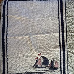 Pottery Barn Crib Bedding, Quilt, Skirt, Mobile