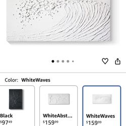 GeekMacro White Ocean Waves Painting 58x29 Large Textured Wall Art Hand Painted Canvas Artwork for Living Room Minimalist Horizontal Wall Decor
