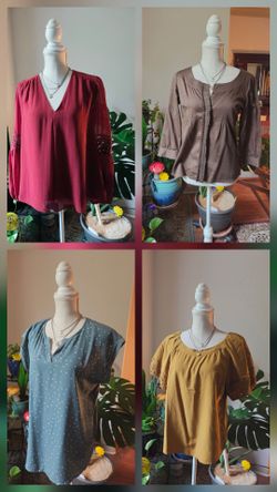 Lot of 4 Women's Boho Tops